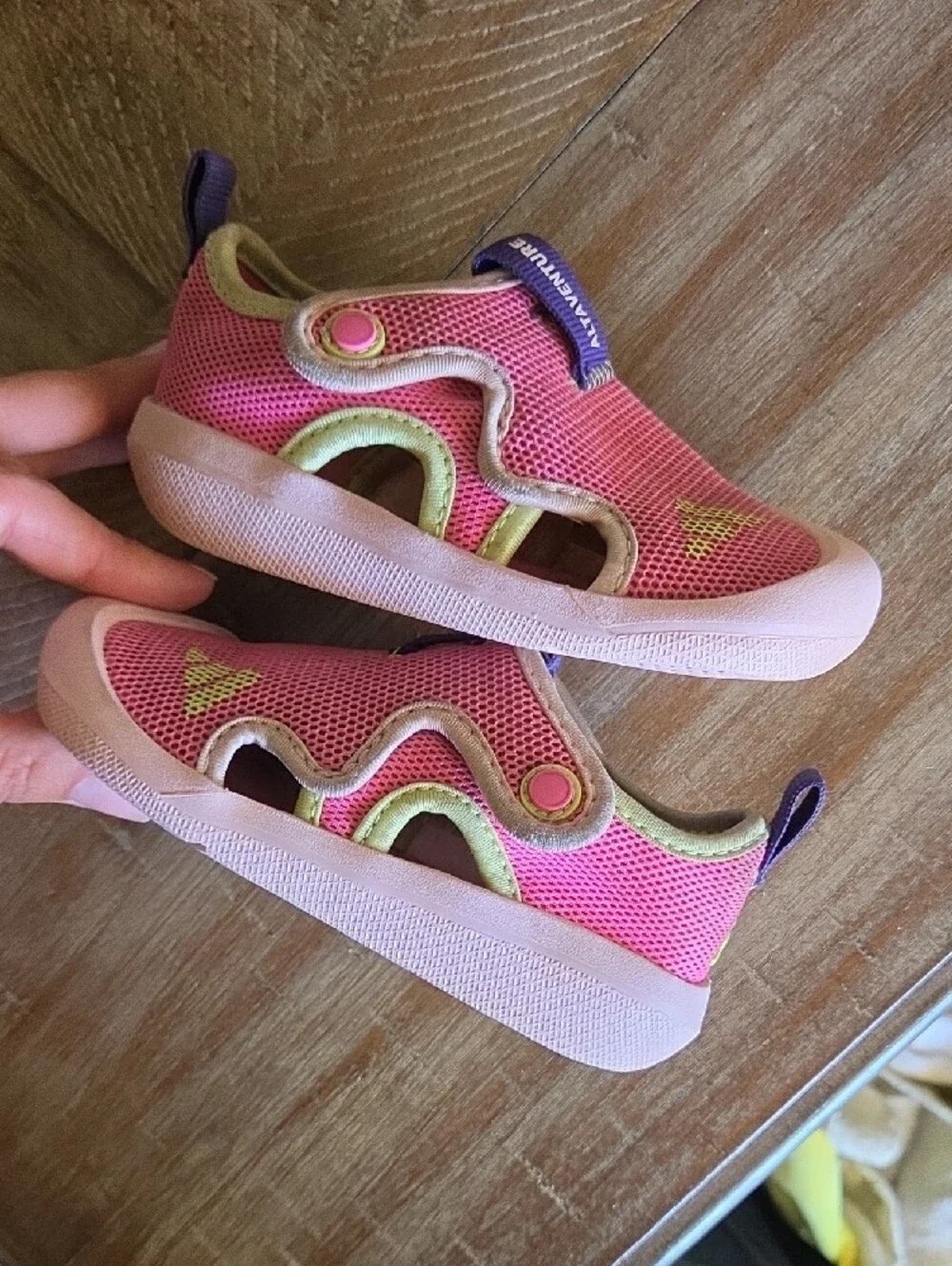 Adidas Altaventure Kids Pink Mesh Water Shoes Toddlers size 7